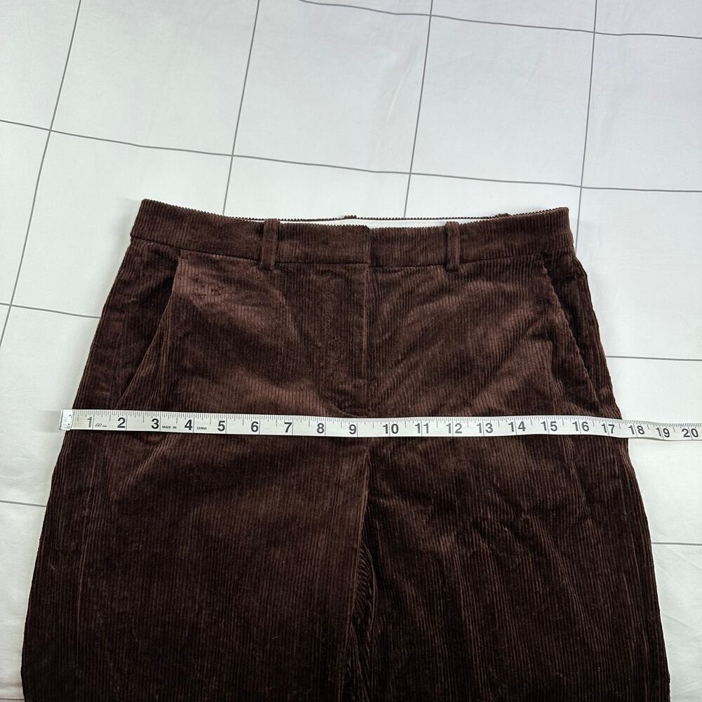 J.Crew Pants Womens 2 Petite Brown Wide Leg Trouser Stretch Corduroy Academia - Picture 9 of 13